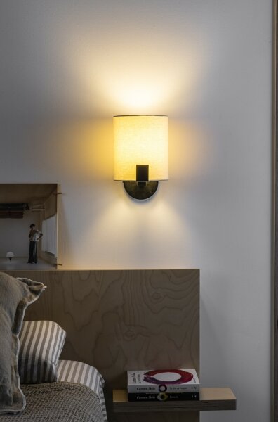 FARO 20053 - LED Nástenná lampa NILA 1xE27/15W/230V + LED/3W krémová/čierna