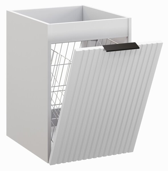 Comad Závesná kúpeľňová skrinka s košom na bielizeň Casad 40 cm biela