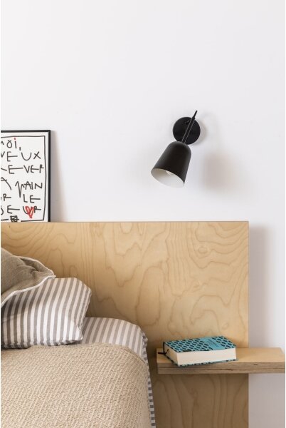 FARO 28257 - Nástenná lampa STUDIO 1xE14/8W/230V čierna