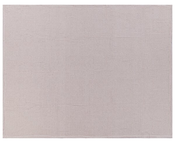 Prikrývka ružová bavlnená 150 x 200 cm vafľový vzor deka na posteľ textilné doplnky spálňa obývacia izba