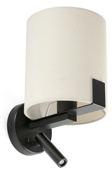 FARO 20053 - LED Nástenná lampa NILA 1xE27/15W/230V + LED/3W krémová/čierna