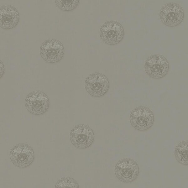 Vliesové tapety na stenu Versace III 34862-3, rozmer 10,05 m x 0,53 m, hlava medúzy sivá, A.S. Création