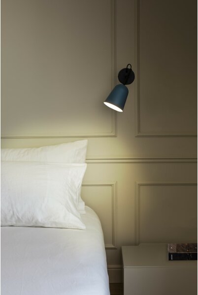 FARO 28274 - Nástenná lampa STUDIO 1xE14/8W/230V modrá/čierna