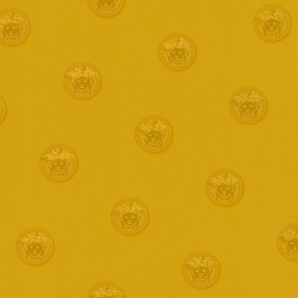 Vliesové tapety na stenu Versace III 34862-4, rozmer 10,05 m x 0,53 m, hlava medúzy zlatá, A.S. Création