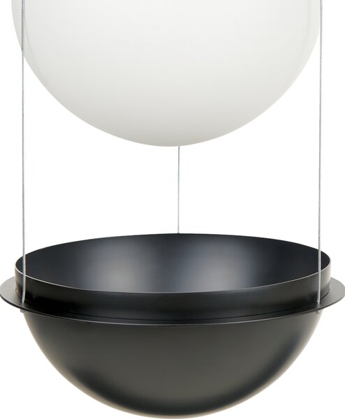 Závesná lampa čierna sklenené tienidlo guľatý tvar závesné svetlo moderný štýl