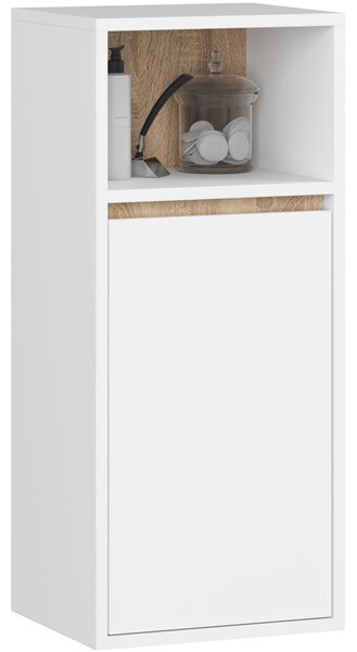 Ak furniture Závesná kúpeľňová skrinka VAMI 35 cm biela/dub sonoma