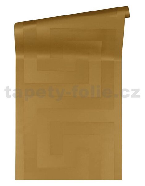 Vliesové tapety na stenu Versace III 93523-2, rozmer 10,05 m x 0,53 m, grécky kľúč zlatý, A.S. Création