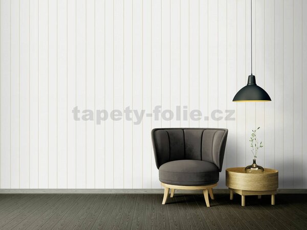 Vliesové tapety na stenu Versace III 93524-1, rozmer 10,05 m x 0,53 m, grécky kľúč biely so zlatými prúžkami, A.S. Création