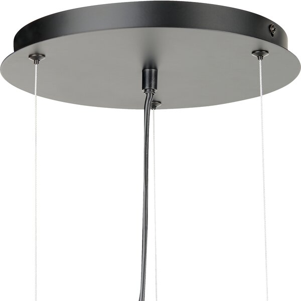 Závesná lampa čierna sklenené tienidlo guľatý tvar závesné svetlo moderný štýl