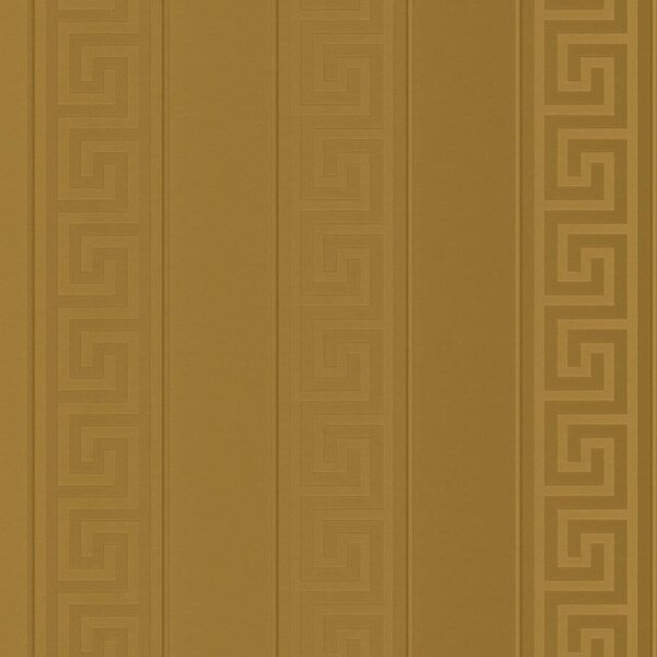 Vliesové tapety na stenu Versace III 93524-2, rozmer 10,05 m x 0,53 m, grécky kľúč zlatý s pruhmi, A.S. Création