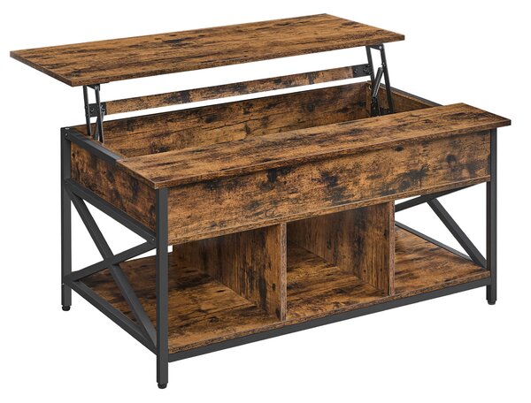 KONFERENČNÝ STOLÍK, tmavohnedá, čierna, kov, kompozitné drevo, 100/48-62/60 cm MID.YOU - Stolíky do obývačky, Online Only