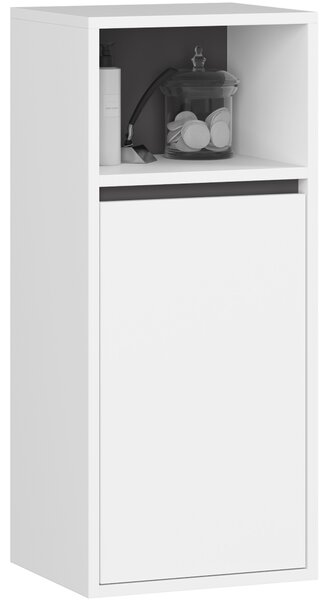 Ak furniture Závesná kúpeľňová skrinka VAMI 35 cm biela/šedý grafit