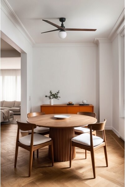 FARO 34276-11L - Stropný ventilátor KLIM L 1xE27/15W/230V orech/čierna + DO