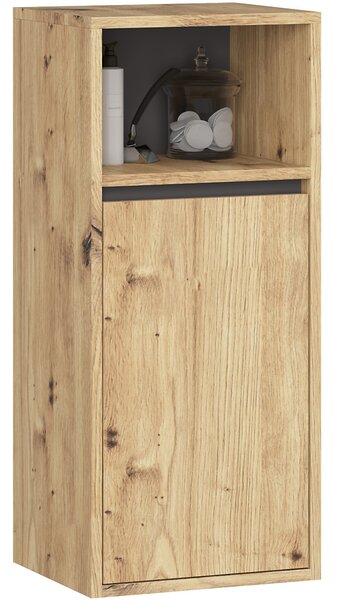 Ak furniture Závesná kúpeľňová skrinka VAMI 35 cm dub artisan/šedý grafit