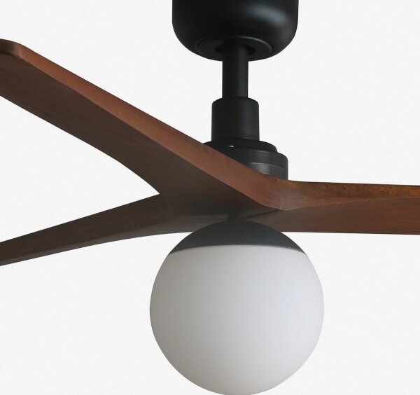 FARO 34277-11L - Stropný ventilátor KLIM M 1xE27/15W/230V orech/čierna + DO