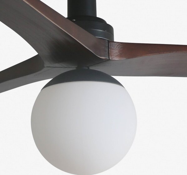 FARO 34278-11L - Stropný ventilátor KLIM S 1xE27/15W/230V orech/čierna + DO