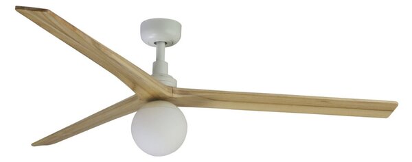 FARO 34279-11L - Stropný ventilátor KLIM L 1xE27/15W/230V dub/biela + DO