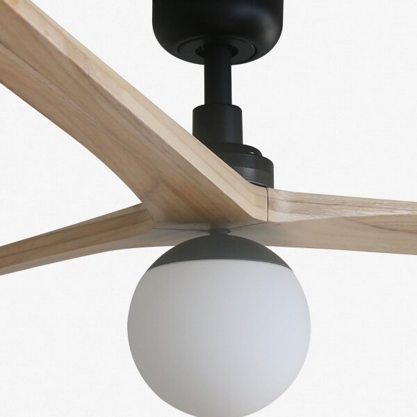 FARO 34282-11L - Stropný ventilátor KLIM L 1xE27/15W/230V borovica/čierna + DO