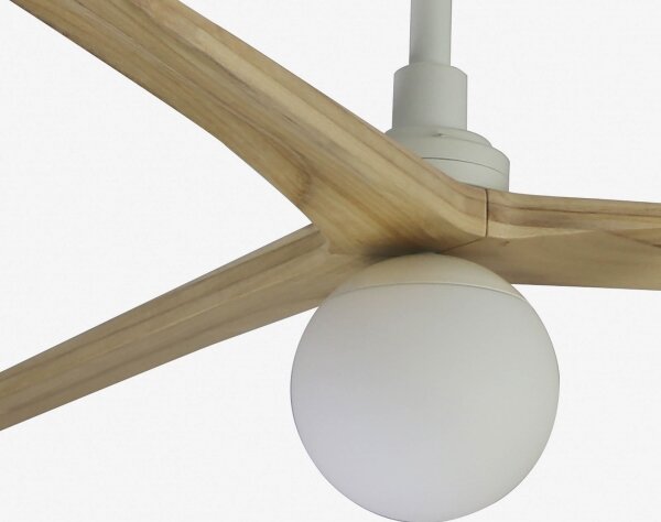 FARO 34279-11L - Stropný ventilátor KLIM L 1xE27/15W/230V dub/biela + DO