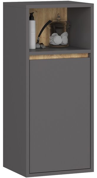 Ak furniture Závesná kúpeľňová skrinka VAMI 35 cm šedý grafit/dub artisan