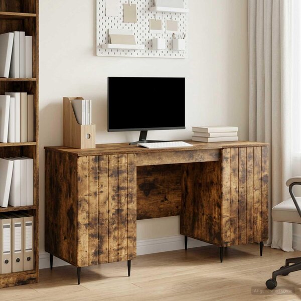 Maison Exclusive – Písací stôl z údeného dubu 142,5 x 50 x 75 cm, drevotrieska