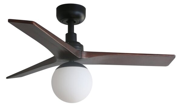 FARO 34278-11L - Stropný ventilátor KLIM S 1xE27/15W/230V orech/čierna + DO