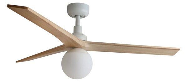 FARO 34280-11L - Stropný ventilátor KLIM M 1xE27/15W/230V borovica/biela + DO