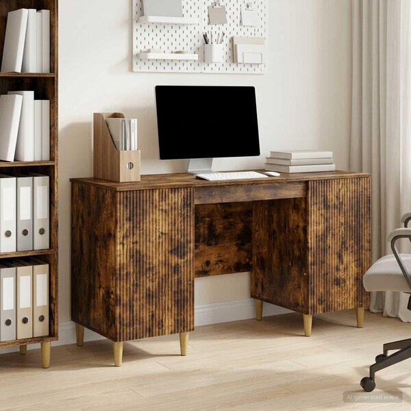 Maison Exclusive – Písací stôl z údeného dubu 142,5 x 50 x 75 cm, drevotrieska