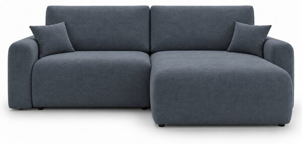 Rozkladacia obojstranná sedacia súprava do L NORDEN PAROS 250x140 cm, tmavosivá