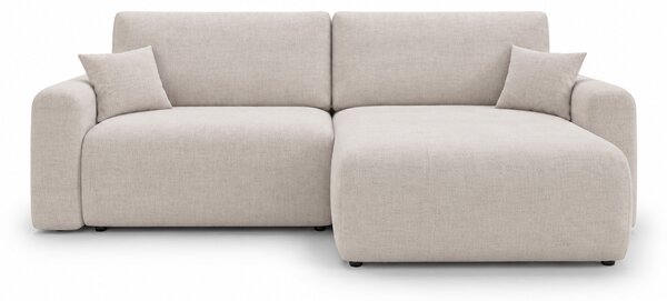Rozkladacia obojstranná sedacia súprava do L NORDEN PAROS 250x140 cm, krémová