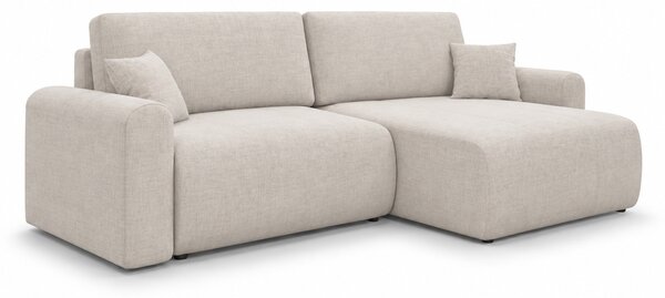 Rozkladacia obojstranná sedacia súprava do L NORDEN PAROS 250x140 cm, krémová