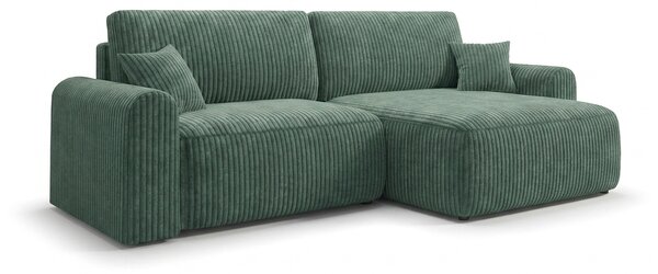 Rozkladacia obojstranná sedacia súprava do L NORDEN TILIA 250x140 cm, zelená