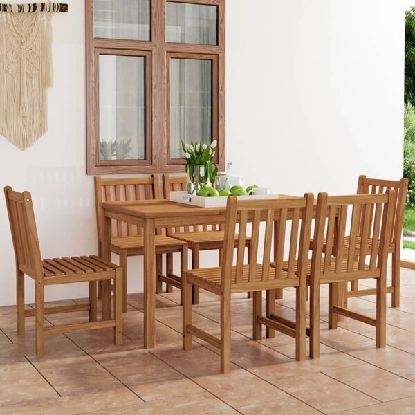 Maison Exclusive – 7-dielna záhradná jedálenská súprava 140 x 80 cm z masívneho teakového dreva