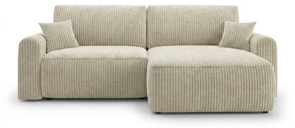 Rozkladacia obojstranná sedacia súprava do L NORDEN TILIA 250x140 cm, krémová