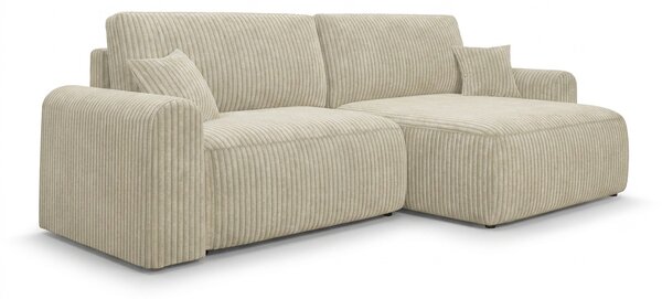 Rozkladacia obojstranná sedacia súprava do L NORDEN TILIA 250x140 cm, krémová