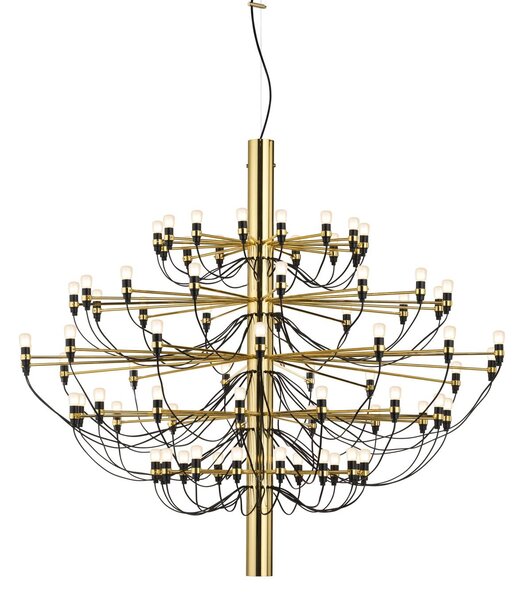 FLOS 2097/75 LED luster, efekt mrazu, mosadz