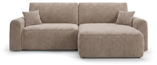 Rozkladacia obojstranná sedacia súprava do L NORDEN TILIA 250x140 cm, svetlohnedá