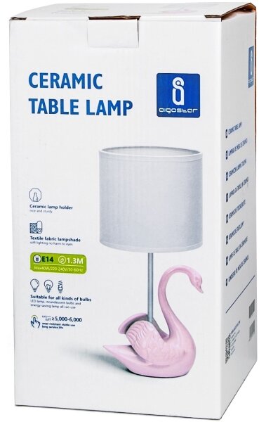 Aigostar - Detská lampička 1xE14/40W/230V labuť ružová