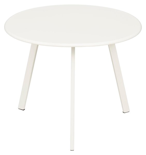 Mica Decorations Seattle – vonkajší odkladací stolík – okrúhly konferenčný stolík – stolík na kvety a kávový stolík – V38 x Ø58 cm – kov – biela