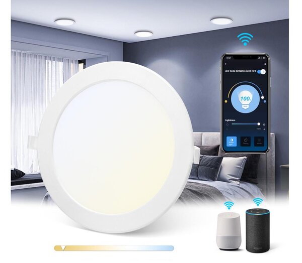 Aigostar - LED Stmievateľné podhľadové svietidlo LED/18W/230V pr. 22 cm Wi-Fi