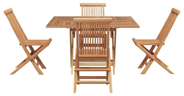 Maison Exclusive – Záhradná jedálenská súprava z masívneho teakového dreva v hnedej farbe