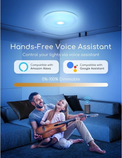 Aigostar - LED RGBW Stmievateľné stropné svietidlo 18W/230V pr. 34 cm Wi-Fi