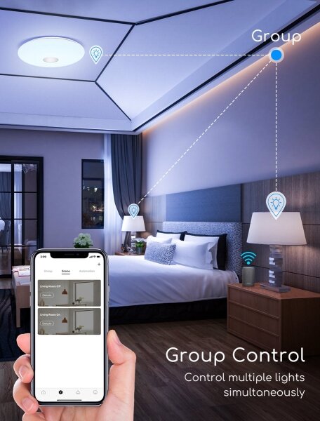 Aigostar - LED RGBW Stmievateľné stropné svietidlo 18W/230V pr. 34 cm Wi-Fi