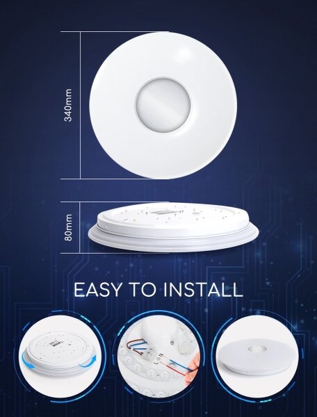 Aigostar - LED RGBW Stmievateľné stropné svietidlo 18W/230V pr. 34 cm Wi-Fi