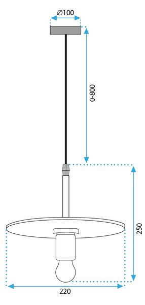 TooLight Závesná lampa La Belle XXII čierna