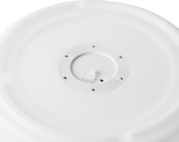 Vonkajšia stojaca LED lampa biela syntetický materiál IP54 vodoodolné s diaľkovým ovládaním záhradné osvetlenie