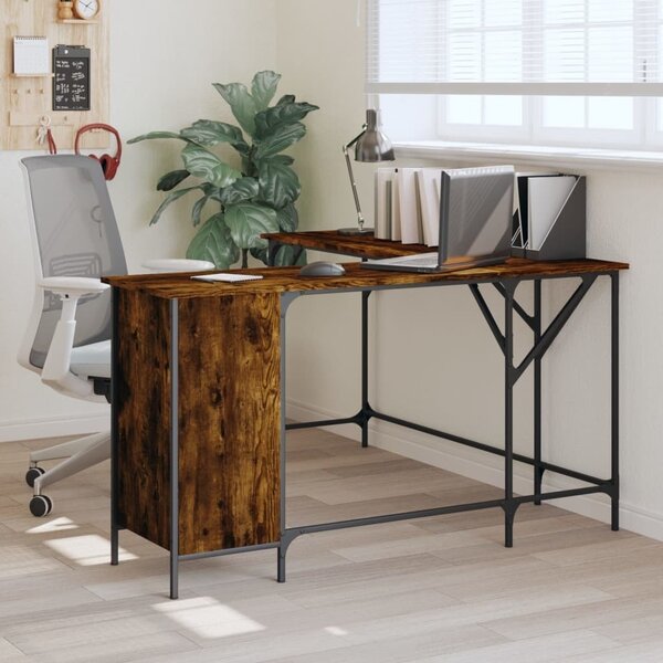 Maison Exclusive - písací stôl z dymového dubu 141 x 141 x 75 cm drevený materiál
