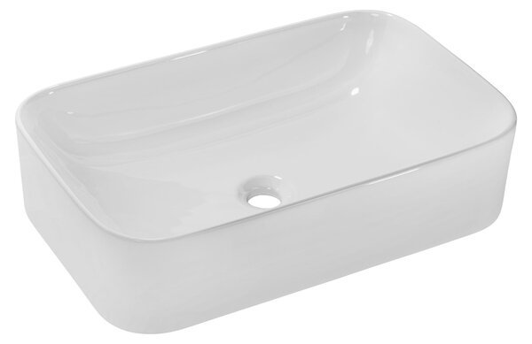 Keramické umývadlo na dosku KATI60-SW v bielom lesku 61 cm