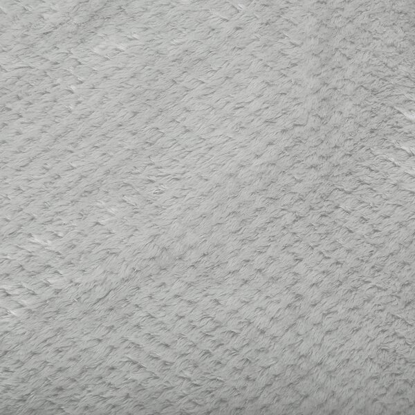 Deka svetlosivá polyester 150 x 200 cm bez vzoru jednofarebná s brmbolcami prikrývka moderný štýl doplnky obývačka spálňa