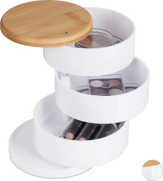 Organizér na make-up s 3 priehradkami RD2079, biela